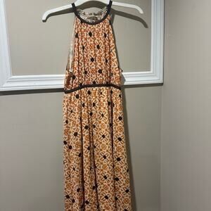 Max Studio Orange Floral‎ Halter Dress